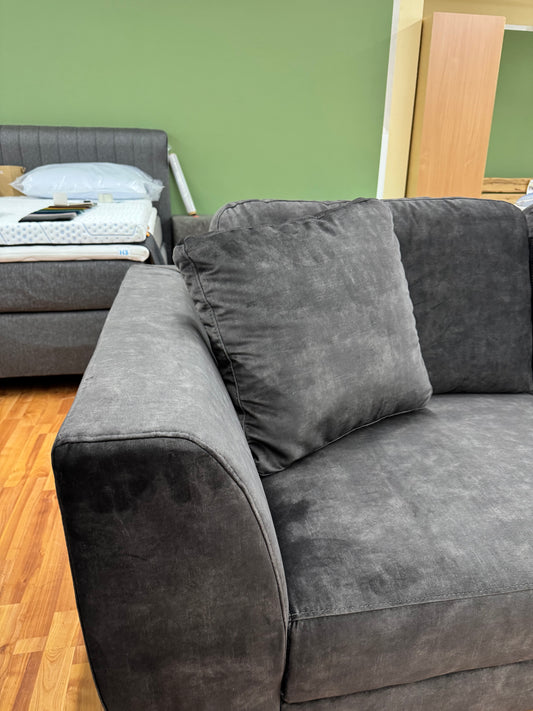 Sofa Couch Wohnlandschaft +Samt +Kissen