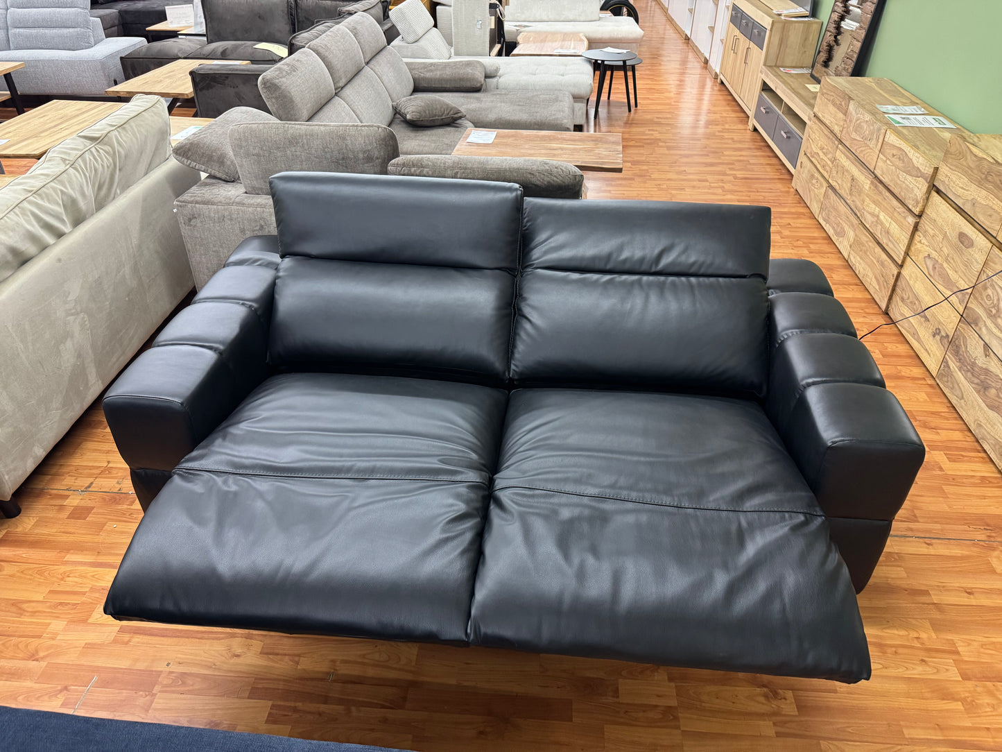 Sofa Couch Wohnlandscahft +Echt Leder +elektr. Relaxfunktion +elektr. Kopfstützenverstellung