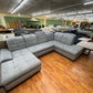 Sofa Couch Wohnlandschaft +Bettfunktion +Stauraum +Kopfstützenverstellung
