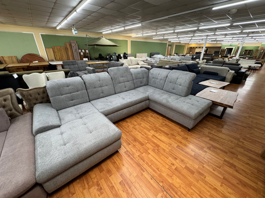 Sofa Couch Wohnlandscchaft +Bettfunktion +Stauraum +Kopfstützenverstellung