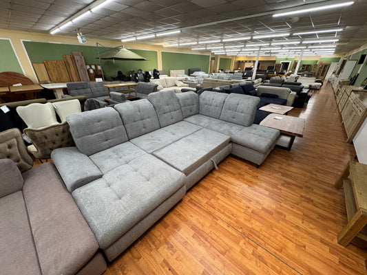 Sofa Couch Wohnlandscchaft +Bettfunktion +Stauraum +Kopfstützenverstellung