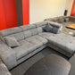 Sofa Couch Wohnlandschaft +Stauraum +Bettfunktion +Kissen +elektr. Sitztiefenverstellung +Kopfstützenverstellung