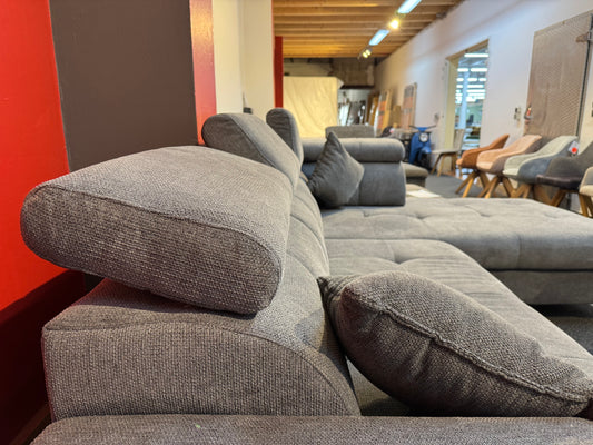 Sofa Couch Wohnlandschaft +Stauraum +Bettfunktion +Kissen +elektr. Sitztiefenverstellung +Kopfstützenverstellung