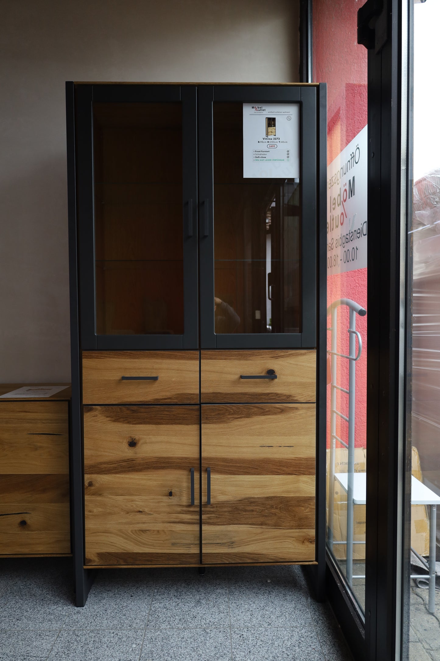 Tv-Kommode + Soft-Close + Front Furniert + großer Stauraum