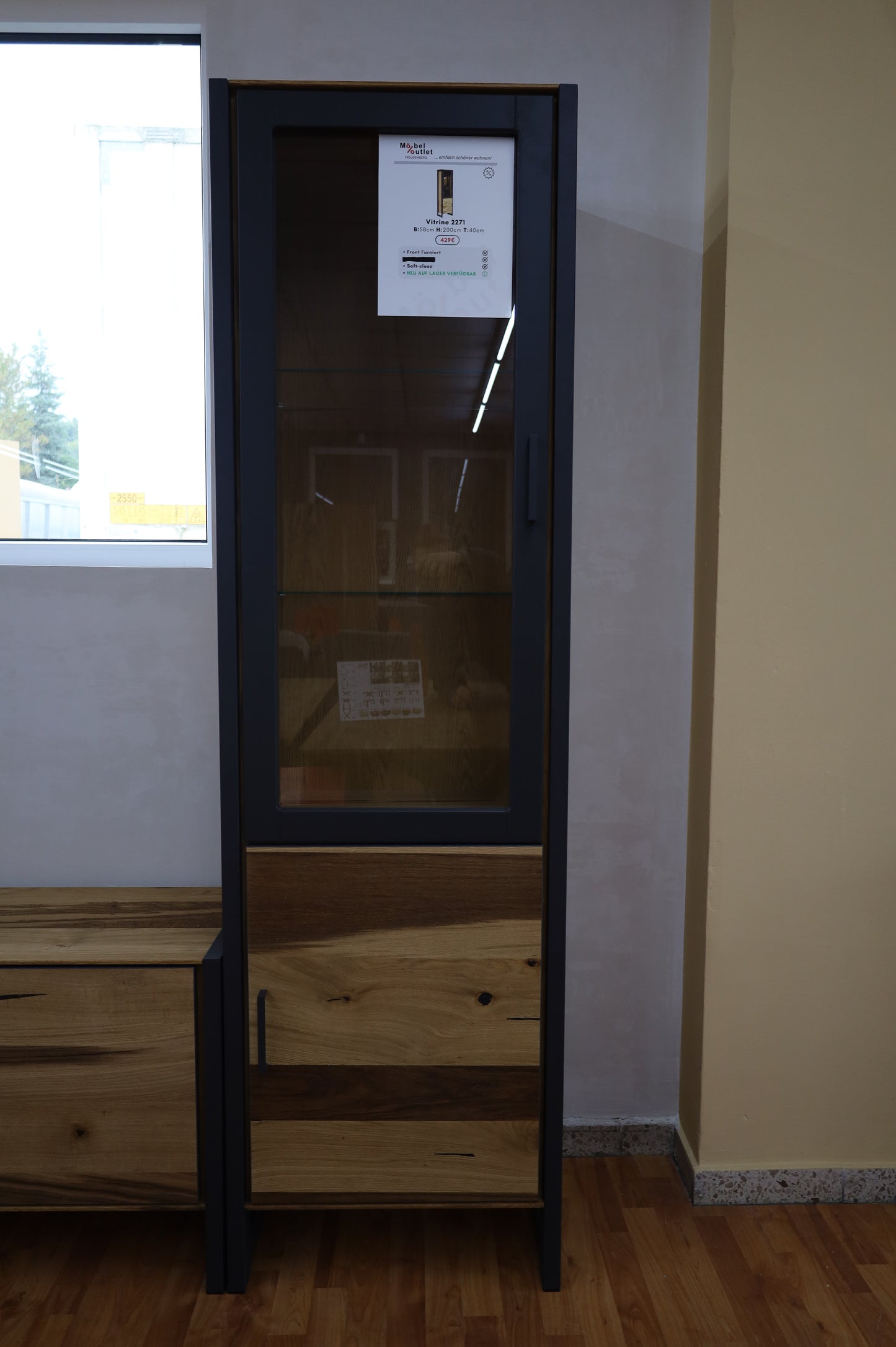 Tv-Kommode + Soft-Close + Front Furniert + großer Stauraum
