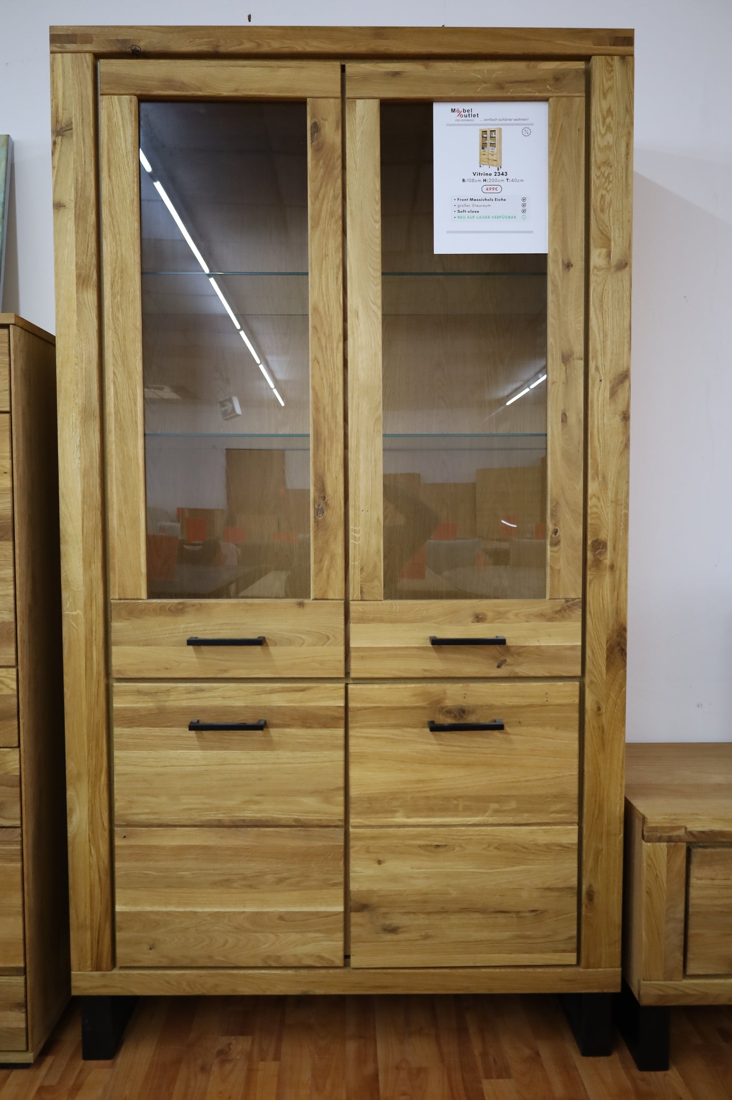 Couchtisch + Massiv Holz Eiche + zusätzliche Ablage