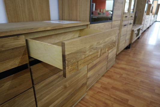 Kommode + Soft-Close + Front Massiv Holz Eiche + Stauraum groß