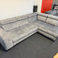 Sofa Couch Wohnlandschaft +Kopfstützenverstellung +elektr. Sitztiefenverstellung +Stauraum