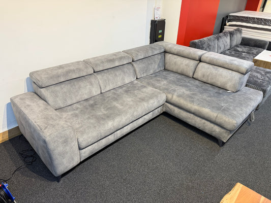 Sofa Couch Wohnlandschaft +Kopfstützenverstellung +elektr. Sitztiefenverstellung +Stauraum
