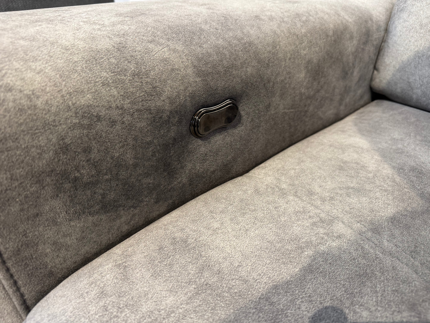 Sofa Couch Wohnlandschaft +Kopfstützenverstellung +elektr. Sitztiefenverstellung +Stauraum