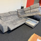 Sofa Couch Wohnlandschaft +Kopfstützenverstellung +elektr. Sitztiefenverstellung +Stauraum