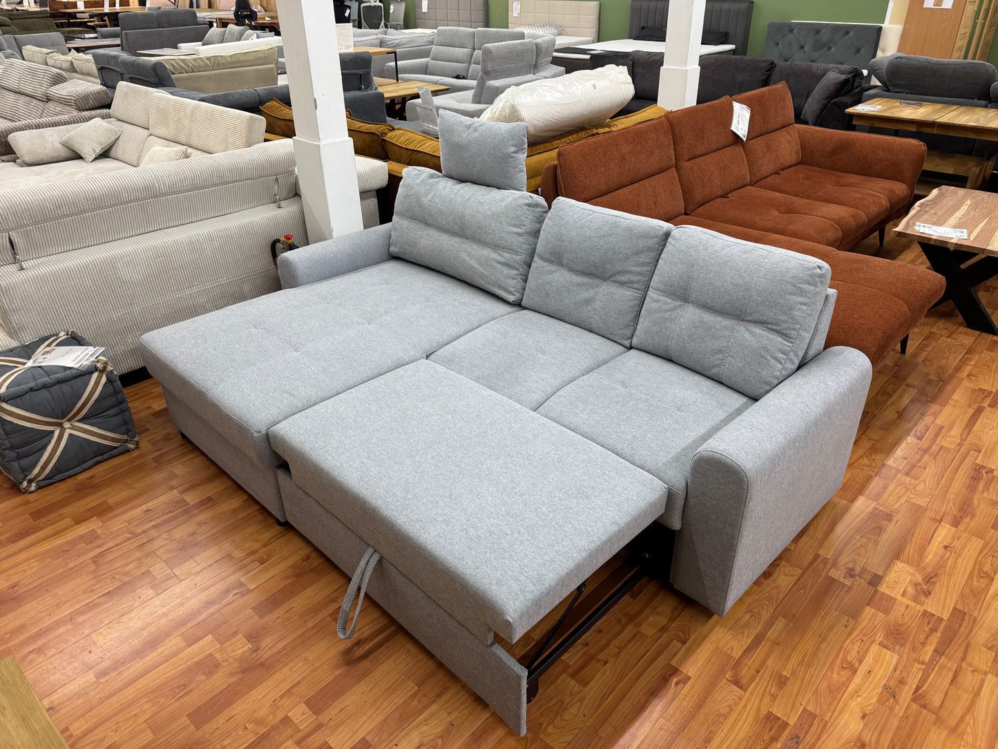 Couch Sofa Wohnlandschaft +Bettfunktion +Stauraum +Kopfkissen