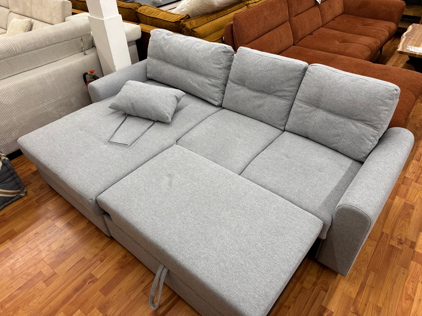 Couch Sofa Wohnlandschaft +Bettfunktion +Stauraum +Kopfkissen