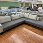 Sofa Couch Wohnlandschaft +Kunstleder +elektr. Sitztiefenverstellung
