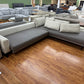 Sofa Couch Wohnlandschaft +Kunstleder +elektr. Sitztiefenverstellung