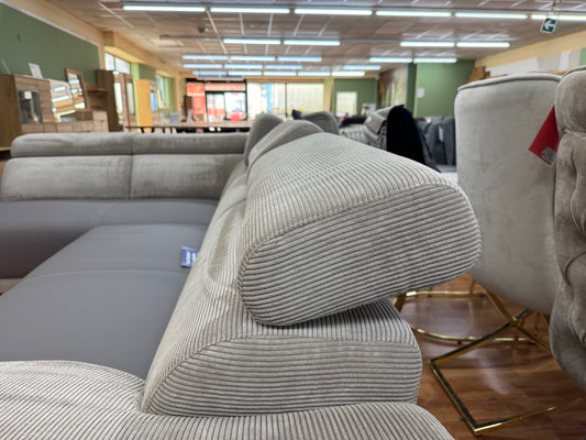 Sofa Couch Wohnlandschaft +elektr. Sitztiefenverstellung +Kopfstützenverstellung +Cord