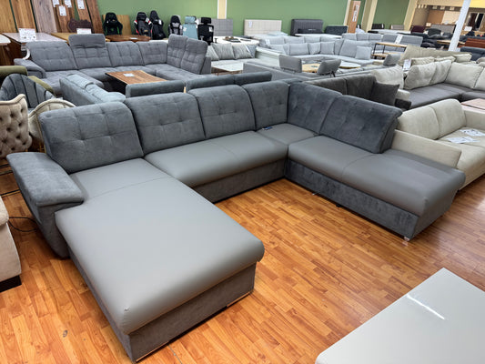 Wohnlandschaft Sofa Couch +Kopfstützenverstellung