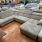 Wohnlandschaft Couch Sofa +Teddycord +Bettfunktion +Stauraum +Kopfstützenverstellung +Armlehnenverstellung