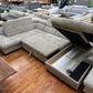 Wohnlandschaft Couch Sofa +Teddycord +Bettfunktion +Stauraum +Kopfstützenverstellung +Armlehnenverstellung