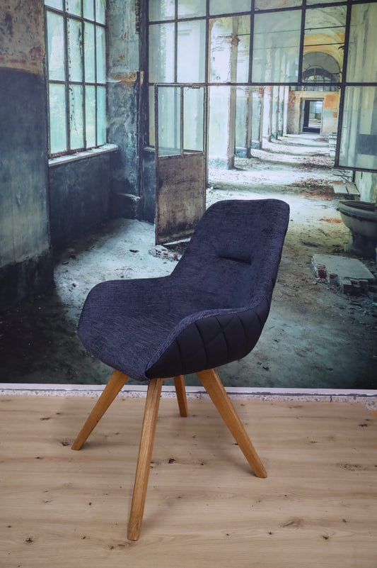 Stuhl Esszimmer + 180° drehbar + Rückdrehfunktion + Massivholz Gestell