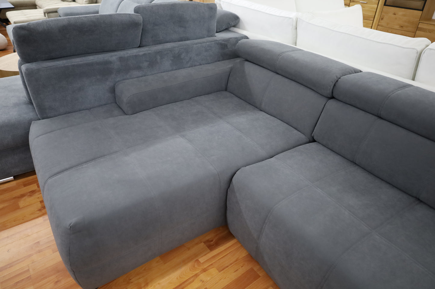 Sofa Couch Wohnlandschaft + sitztiefe verstellbar +Kopfstütze verstellbar