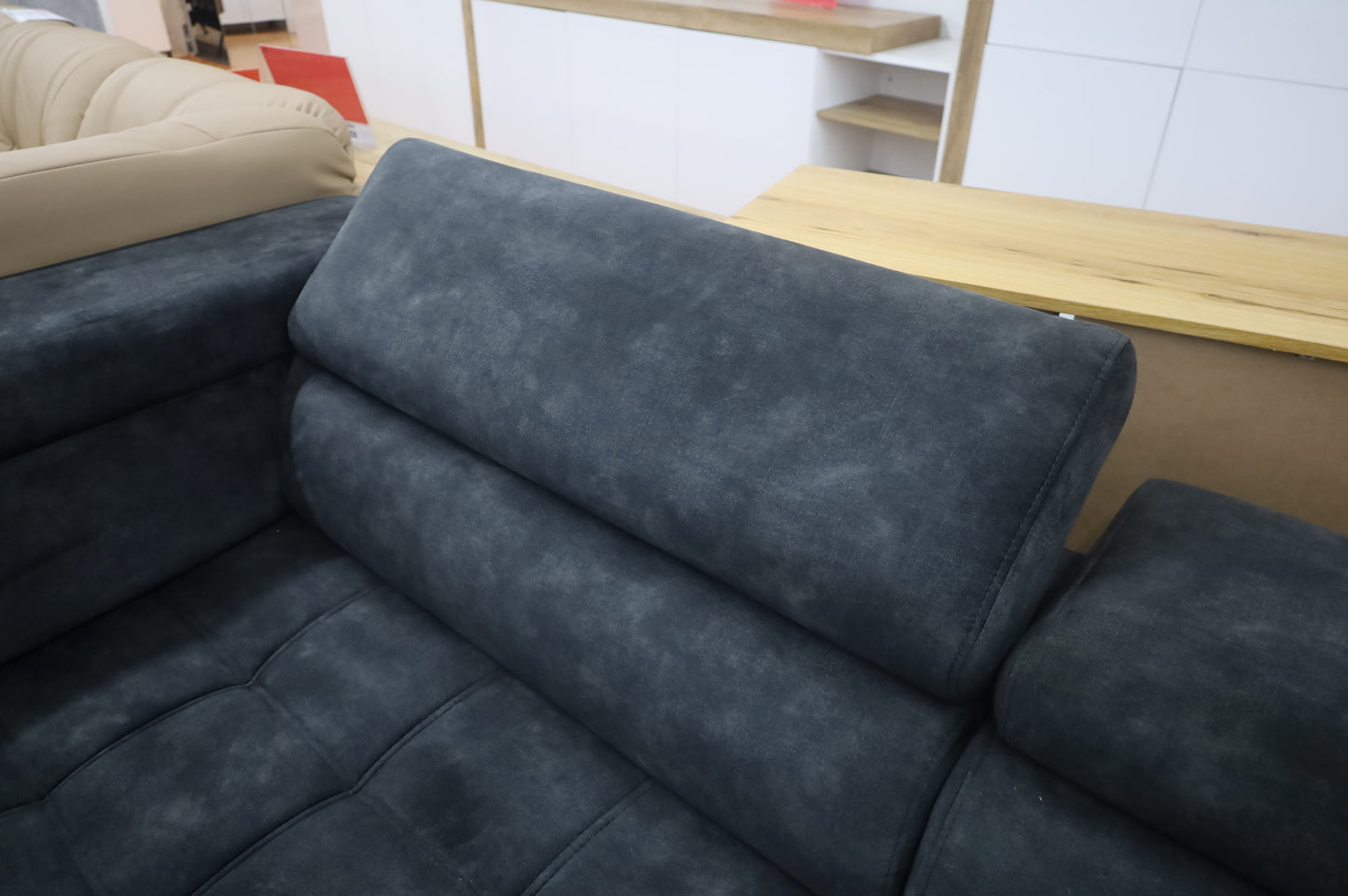 Sofa Couch Wohnlandschaft Big Sofa +Elektrische Sitztiefe verstellbar