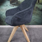 Esszimmerstuhl Stuhl +360° drehbar +Armlehne +Cordstoff