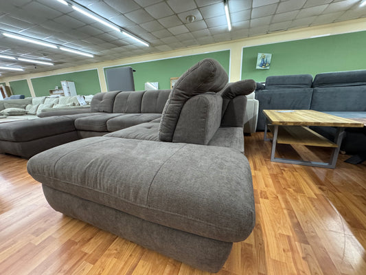 Wohnlandschaft Sofa Couch +Bettfunktion +Rückentiefenverstellung +Stauraum +Kopfstützenverstellung