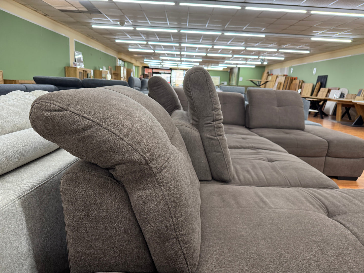Wohnlandschaft Sofa Couch +Bettfunktion +Rückentiefenverstellung +Stauraum +Kopfstützenverstellung