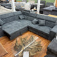 Sofa Couch Wohnlandschaft +Cord +Stauraum +Bettfunktion +Kopfstützenverstellung