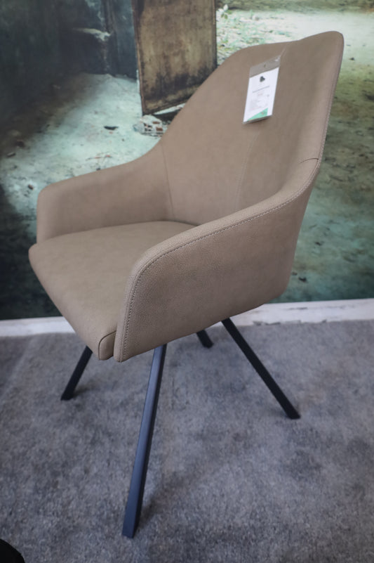 Esszimmerstuhl Stuhl +180° drehbar +Rückdrehfunktion +Kunstleder