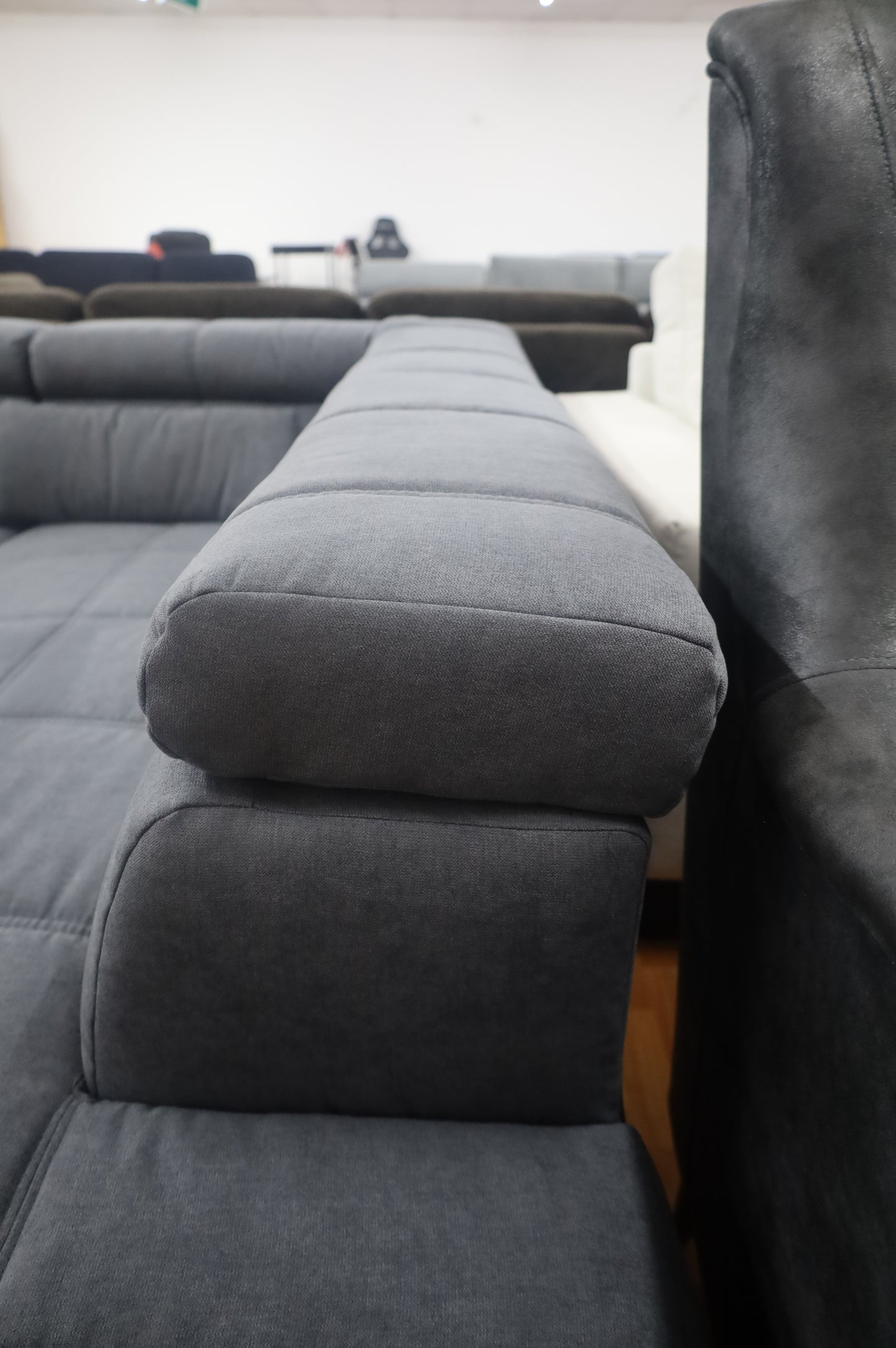 Sofa Couch Wohnlandschaft +Sitztiefe verstellbar +Kopfteile verstellbar