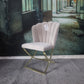 Esszimmerstuhl Stuhl +Samtstoff +Gestell Gold oder Chrom +2 Farben