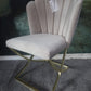 Esszimmerstuhl Stuhl +Samtstoff +Gestell in Chrom oder Gold +2 Farben