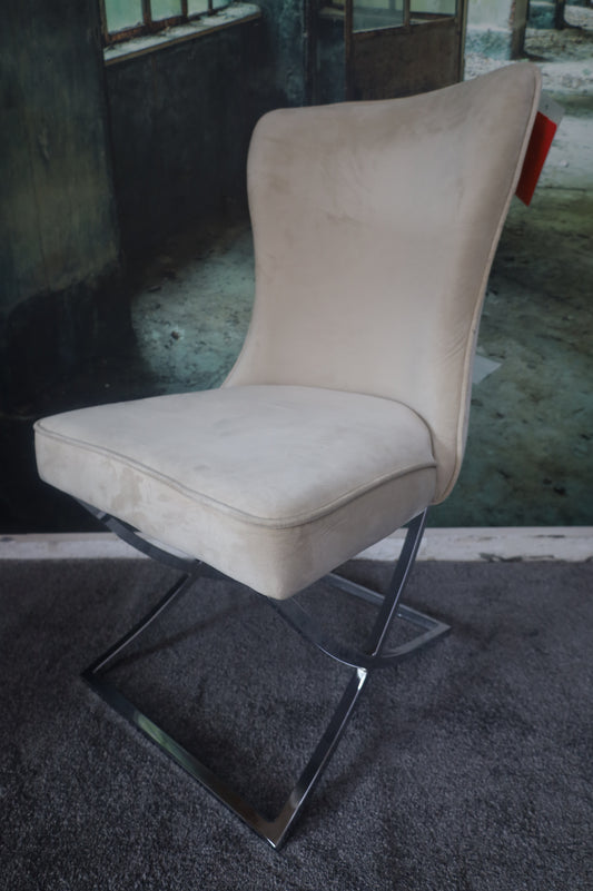 Esszimmerstuhl Stuhl +Samtstoff +Gold oder Chrom Gestell +mehrere Farben