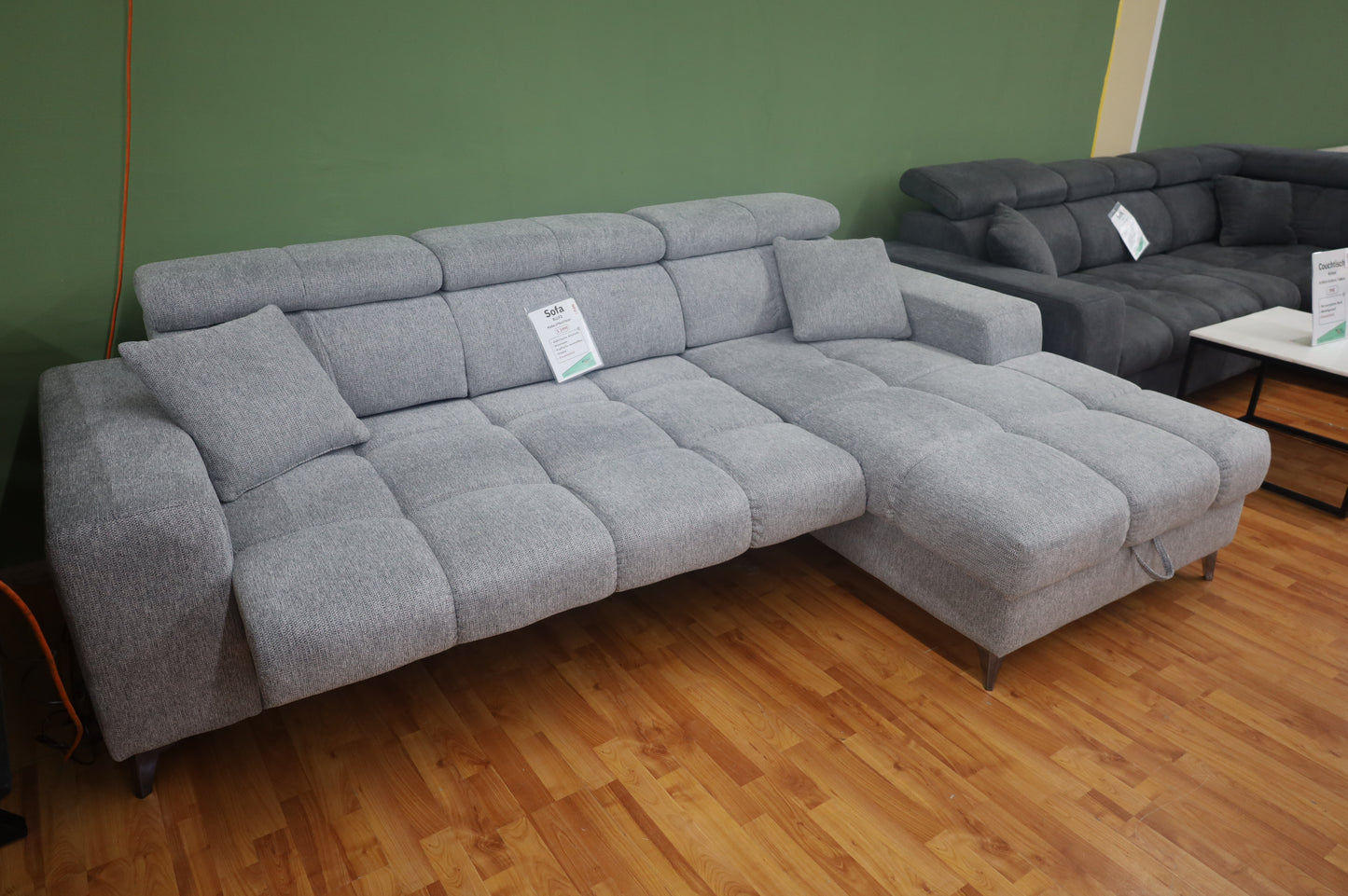 Sofa Couch Wohnlandschaft +elektrische Sitztiefe +Stauraum