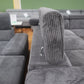 Sofa Couch Wohnlandschaft +Bettfunktion+Kopfteile verstellbar