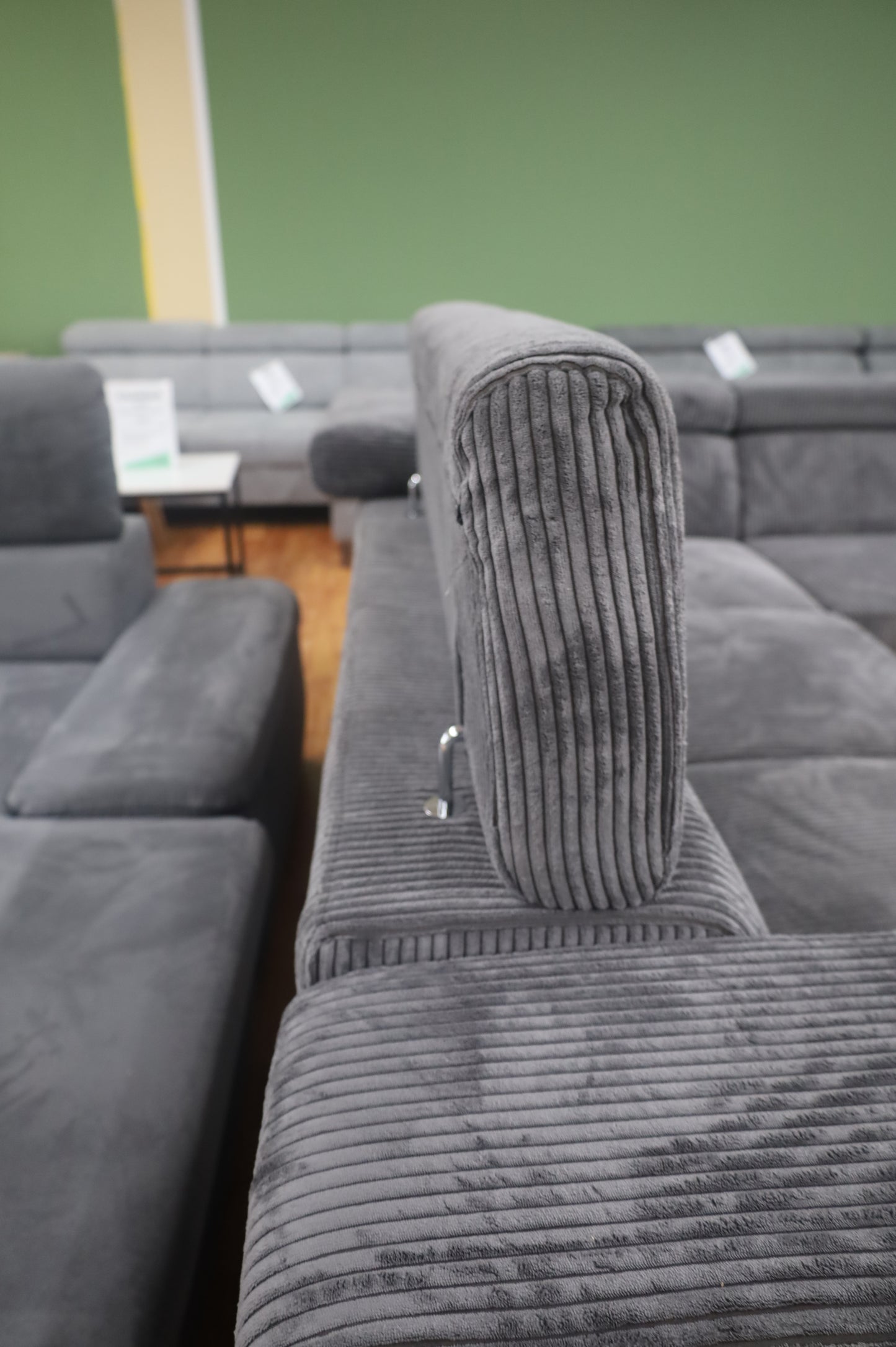 Sofa Couch Wohnlandschaft +Bettfunktion+Kopfteile verstellbar