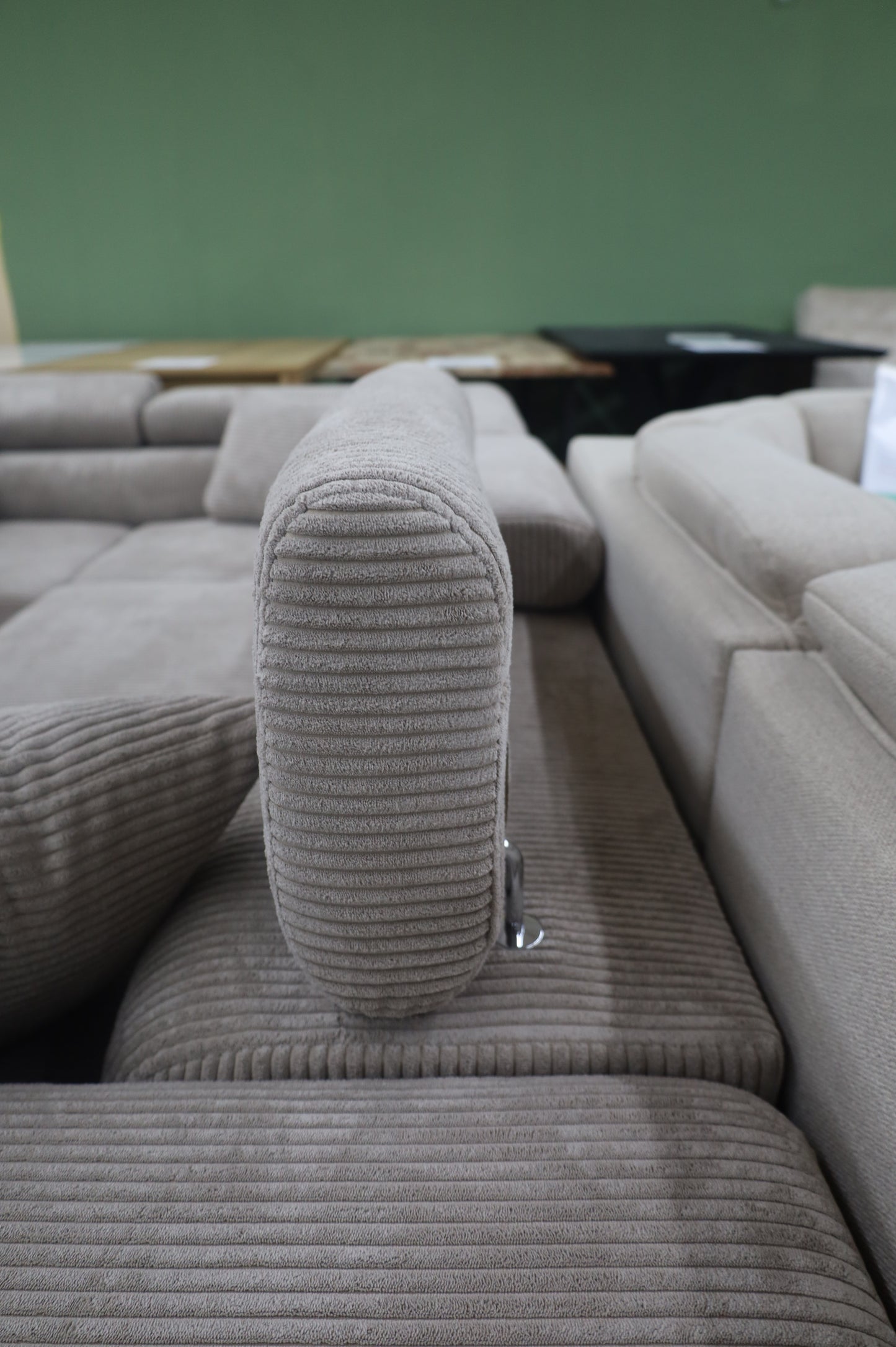 Sofa Couch Wohnlandschaft +Cordstoff+Bettfunktion+Stauraum