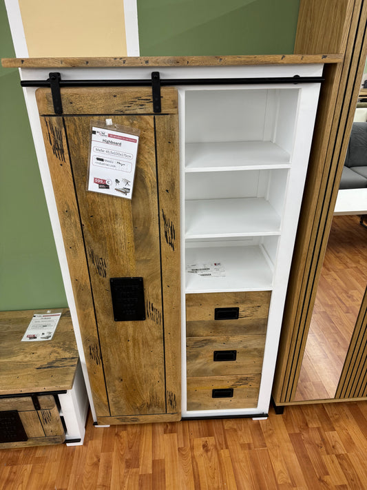 Highboard Kommode +Mango Massiv +Industrial Look +verschiedene Varianten