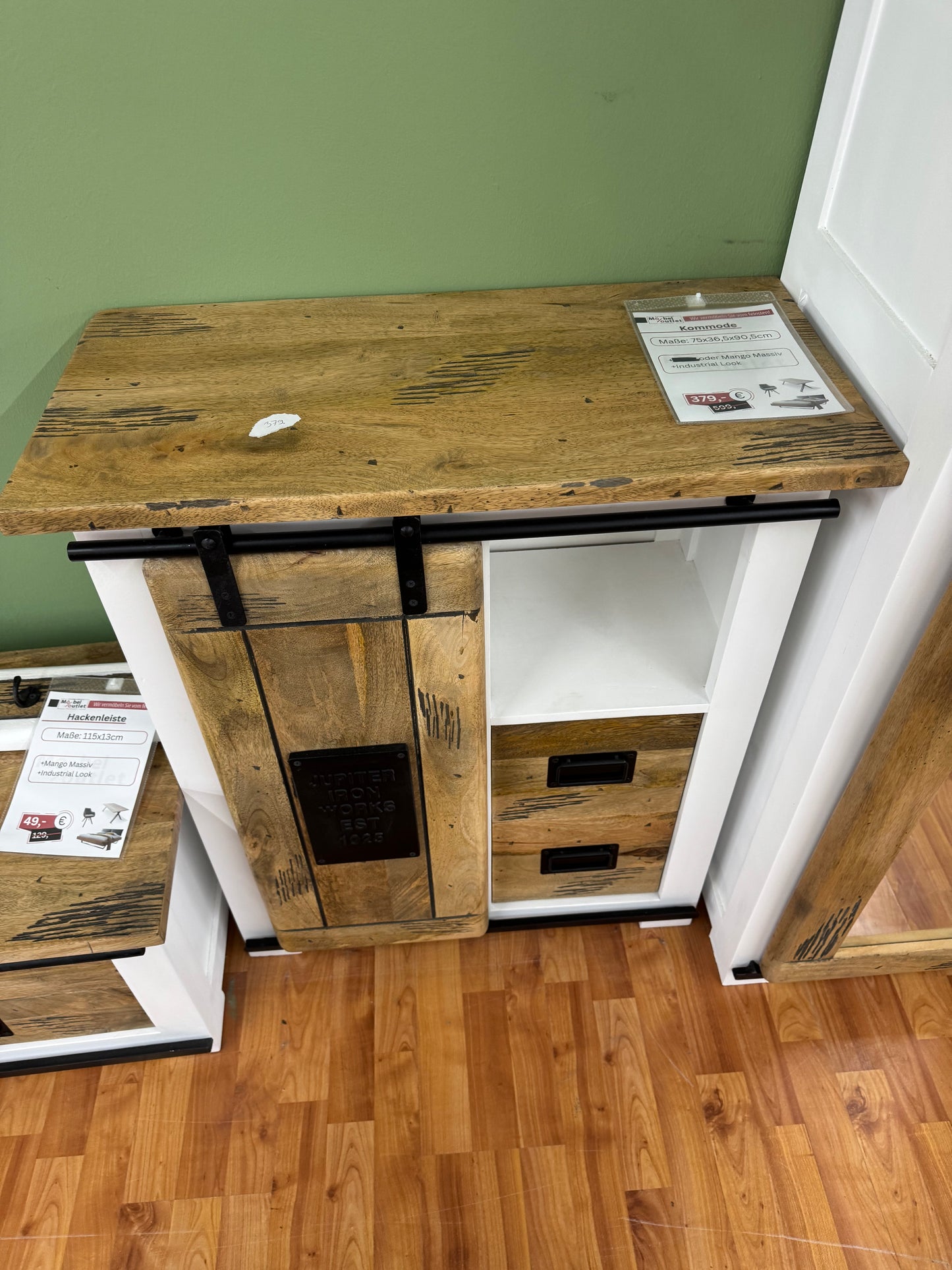 Kommode +Mango Massiv +Industrial Look +verschiedene Varianten