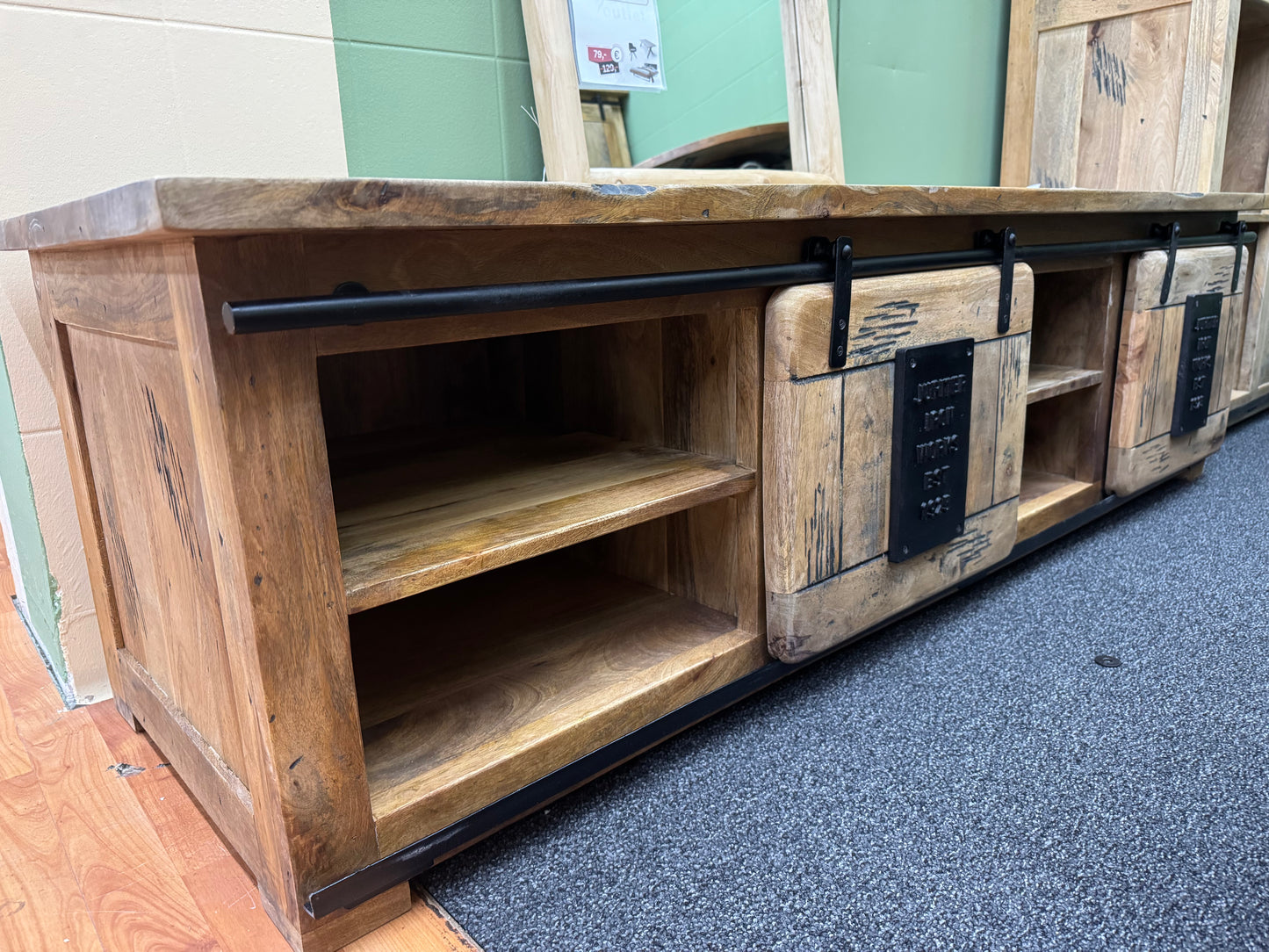 Tv-Board Kommode +Mango Massiv +Industrial Look+verschiedene Varianten