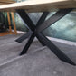 Esstisch Tisch +Vollmassivholz 4cm +Baumkante+Spidergestell