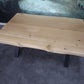 Couchtisch +Vollmassivholz 4cm +Baumkante +U/X-Gestell wählbar