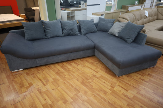 Sofa Couch Wohnlandschaft+Bettfunktion +Liegen funktion +Kissen