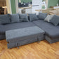 Sofa Couch Wohnlandschaft+Bettfunktion +Liegen funktion +Kissen