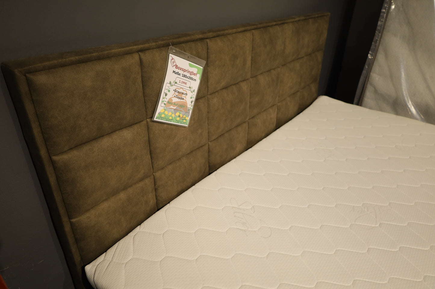 Boxspringbett Kastenbett Bett +Stauraum + Topper