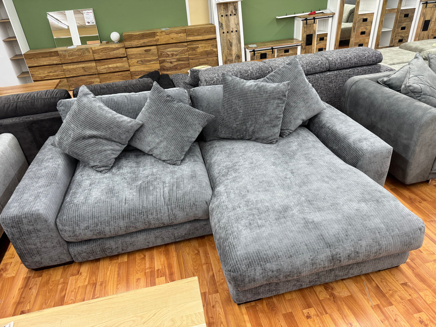 Sofa Couch Wohnlandschaft +Kissen +in 3 Farben erhältlich +Neu auf Lager