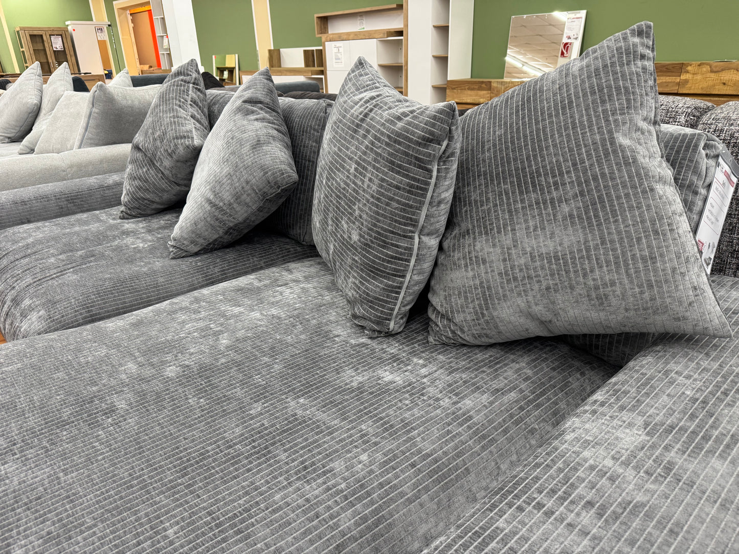 Sofa Couch Wohnlandschaft +Kissen +in 3 Farben erhältlich +Neu auf Lager