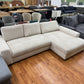 Sofa Couch Wohnlandschaft +Cord-Stoff +Bettfunktion +Stauraum